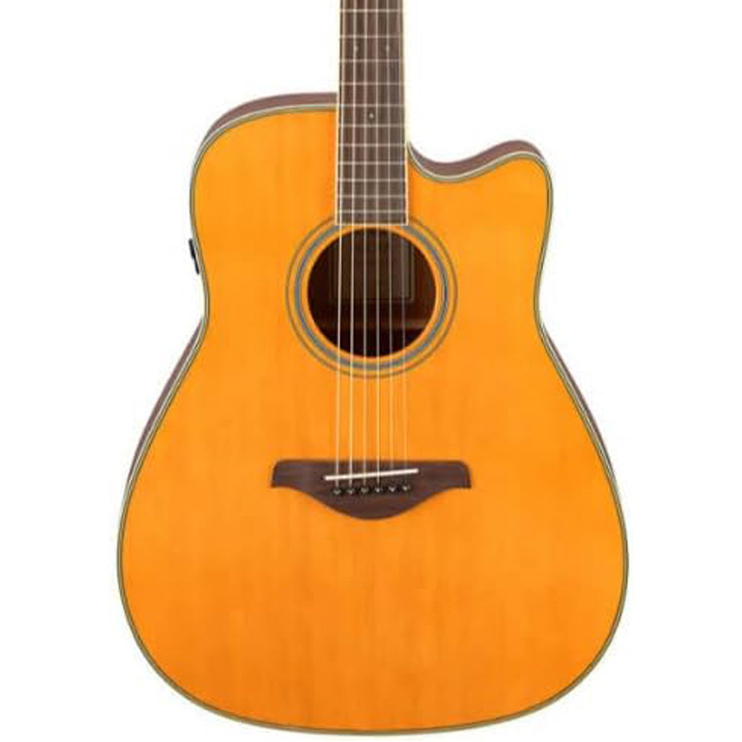 Yamaha FGC-TA Dreadnought Cutaway Transacoustic Guitar - Vintage Tint