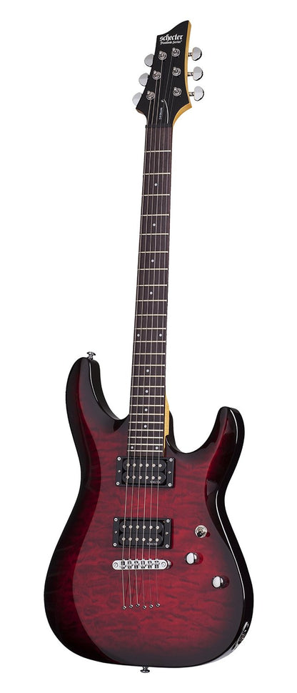 Schecter C-6 Plus Solid-Body Electric Guitar, See-Thru Cherry Burst