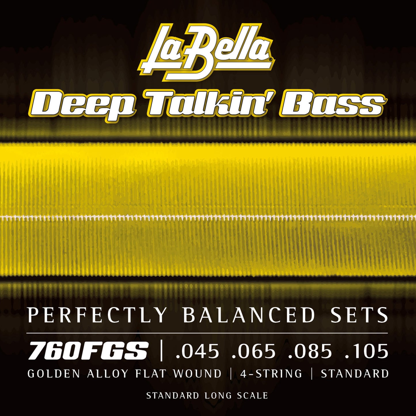 La Bella Deep Talkin' Gold Flats Bass Strings 760FGS 4-String Standard 45-105