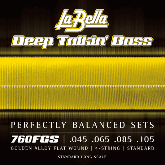 La Bella Deep Talkin' Gold Flats Bass Strings 760FGS 4-String Standard 45-105