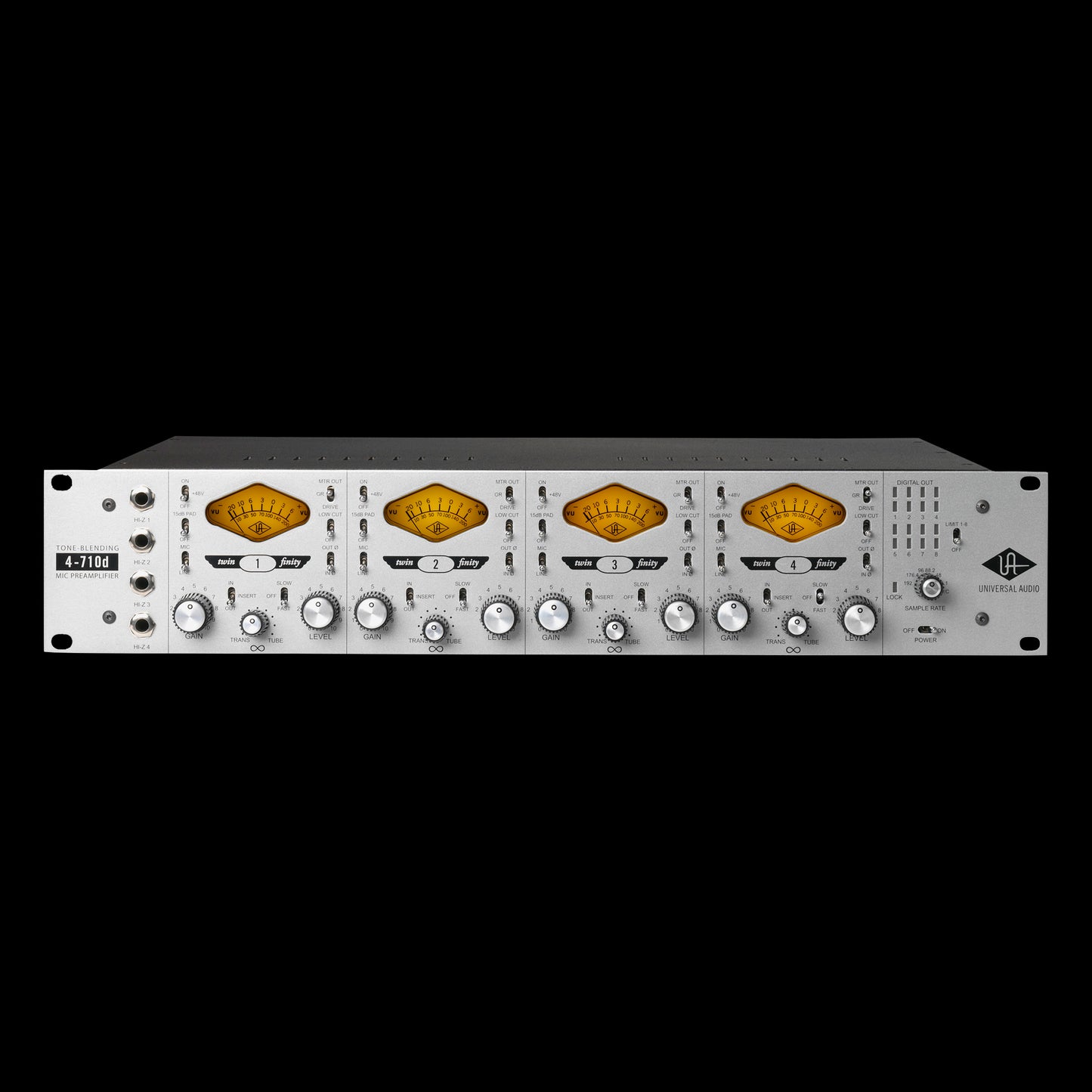 Universal Audio 4-710D 4-Channel Tone-Blending Mic Preamp w/ DI and Dynamics