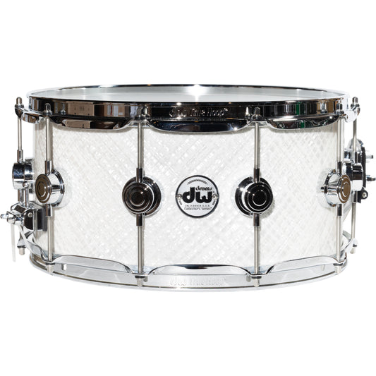 Drum Workshop Collectors Series 6.5x14 Snare Drum - White Crystal