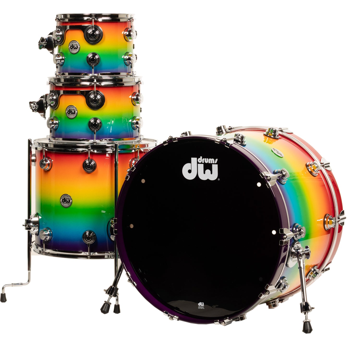 Drum Workshop Collectors Series 4-Piece Shell Kit - Rainbow Fade
