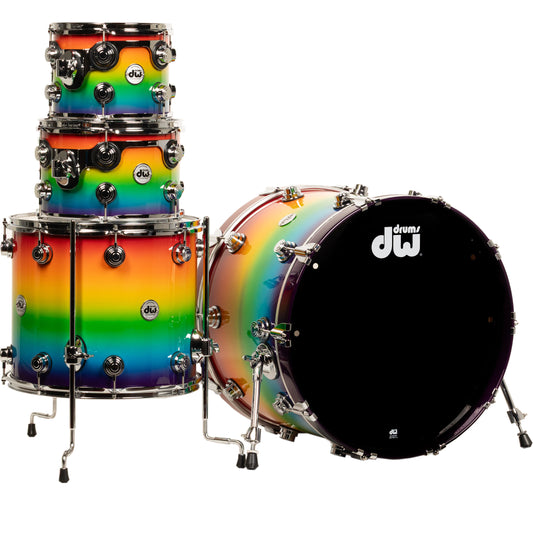 Drum Workshop Collectors Series 4-Piece Shell Kit - Rainbow Fade