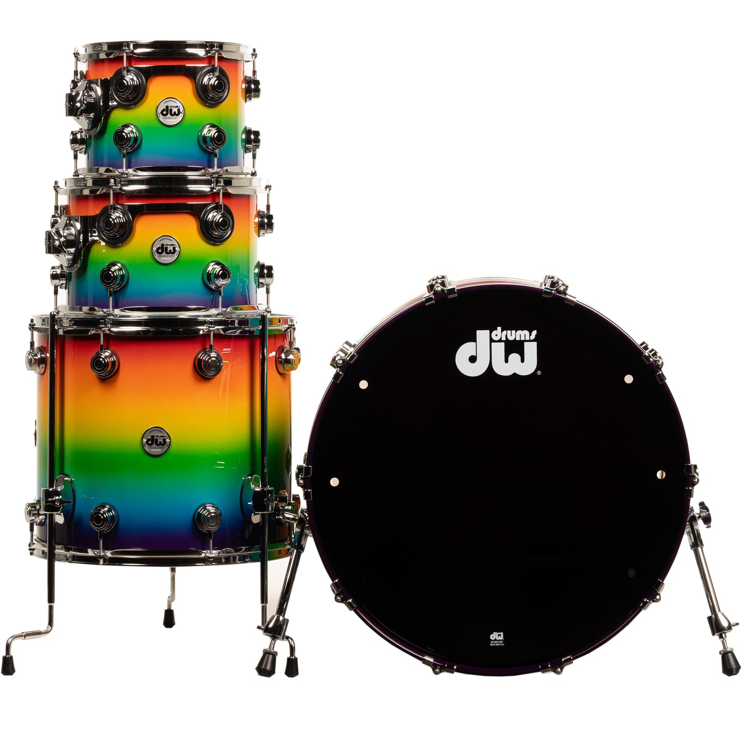 Drum Workshop Collectors Series 4-Piece Shell Kit - Rainbow Fade