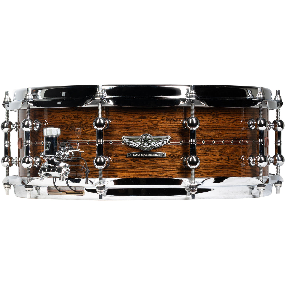 Tama Star Reserve 5x14 Bubinga/Walnut Snare Drum - Gloss Claro Walnut