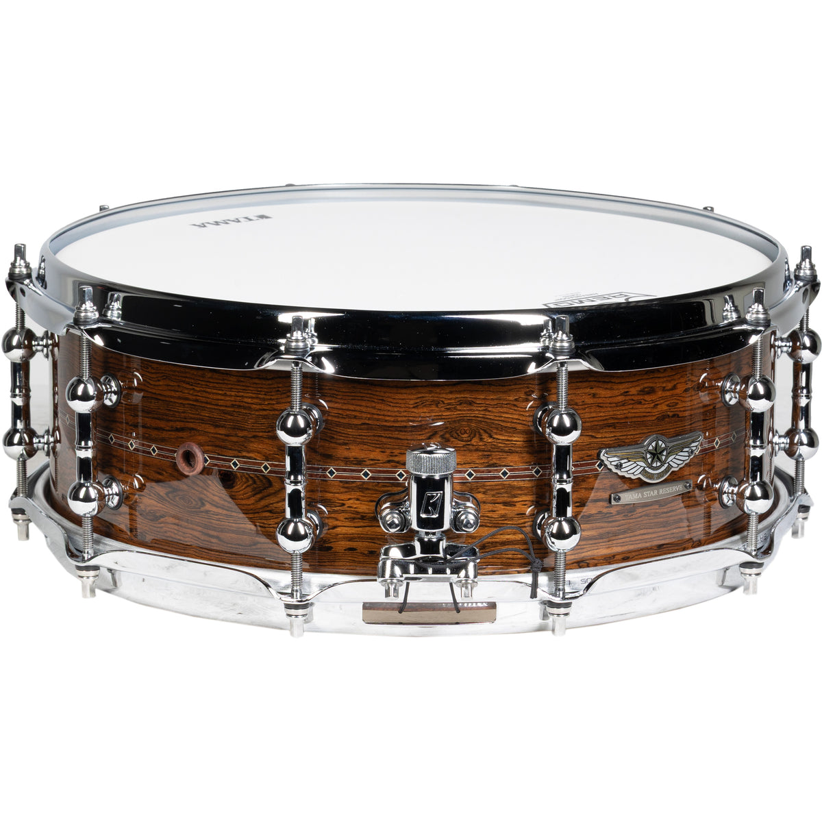 Tama Star Reserve 5x14 Bubinga/Walnut Snare Drum - Gloss Claro Walnut