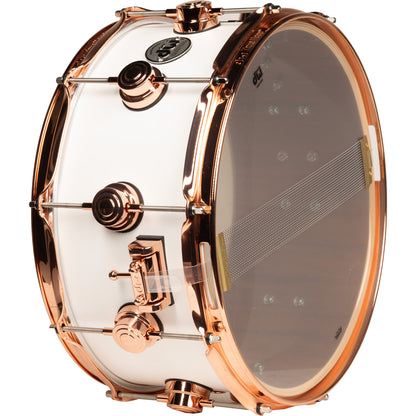 Drum Workshop Collectors Series 6.5x14 Snare Drum - Satin White Hard Satin