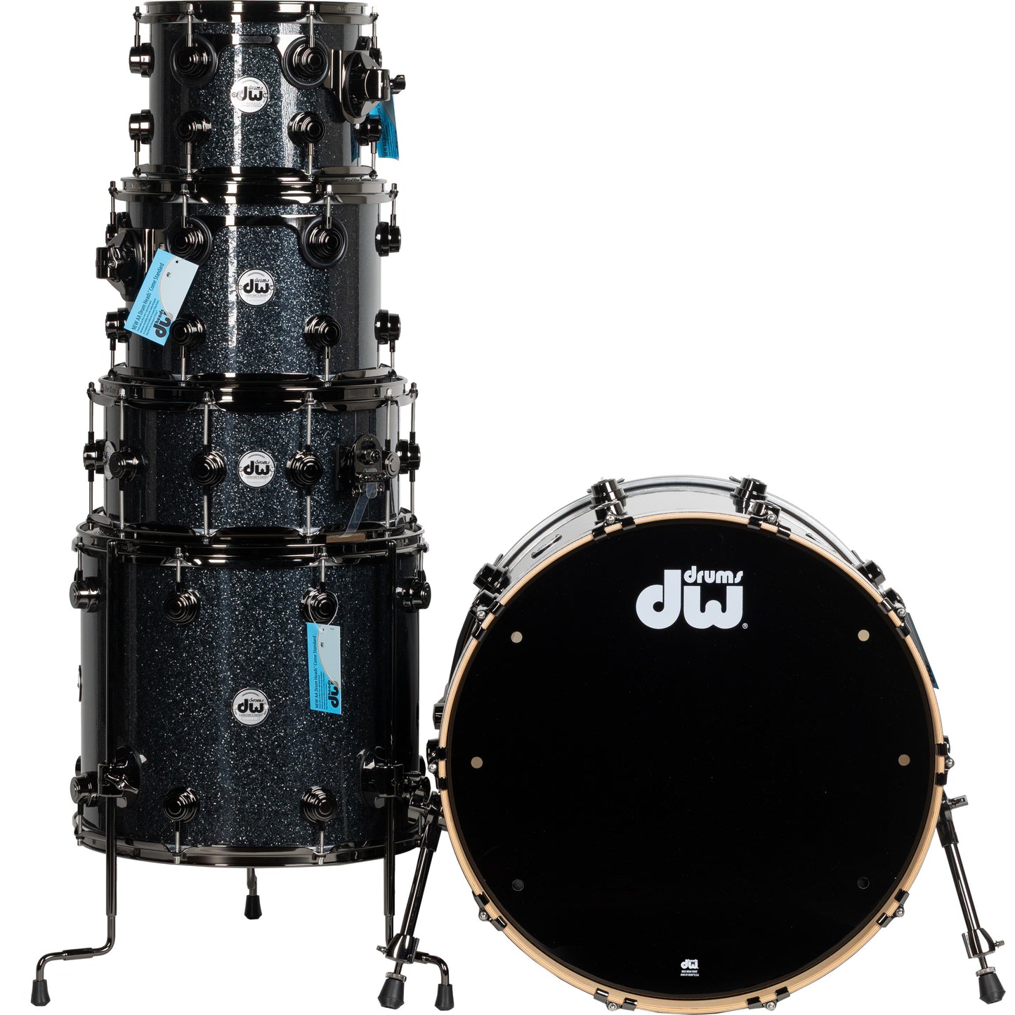 Drum Workshop SonicPly Collectors Series 5-Piece Shell Pack - Black Ice