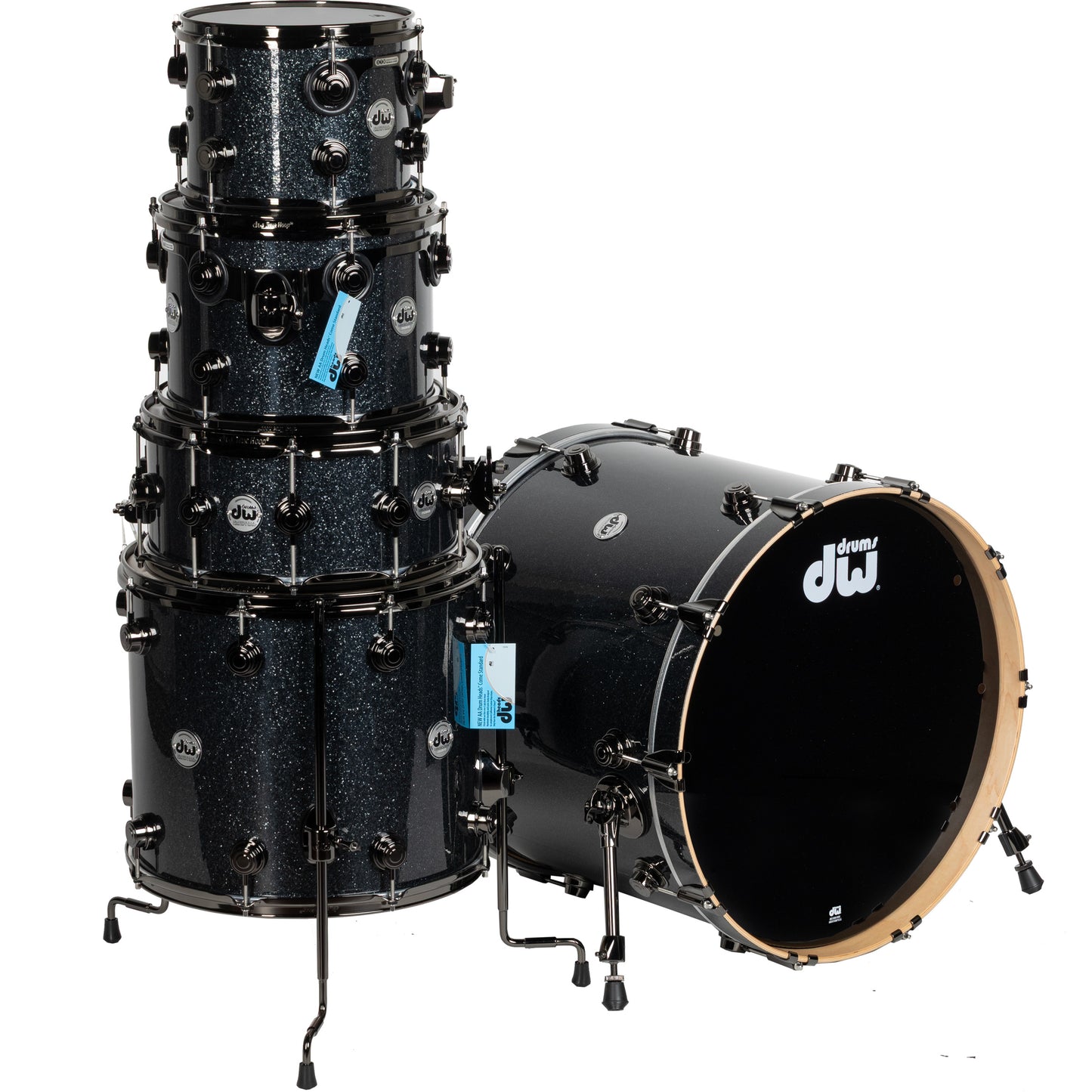 Drum Workshop SonicPly Collectors Series 5-Piece Shell Pack - Black Ice