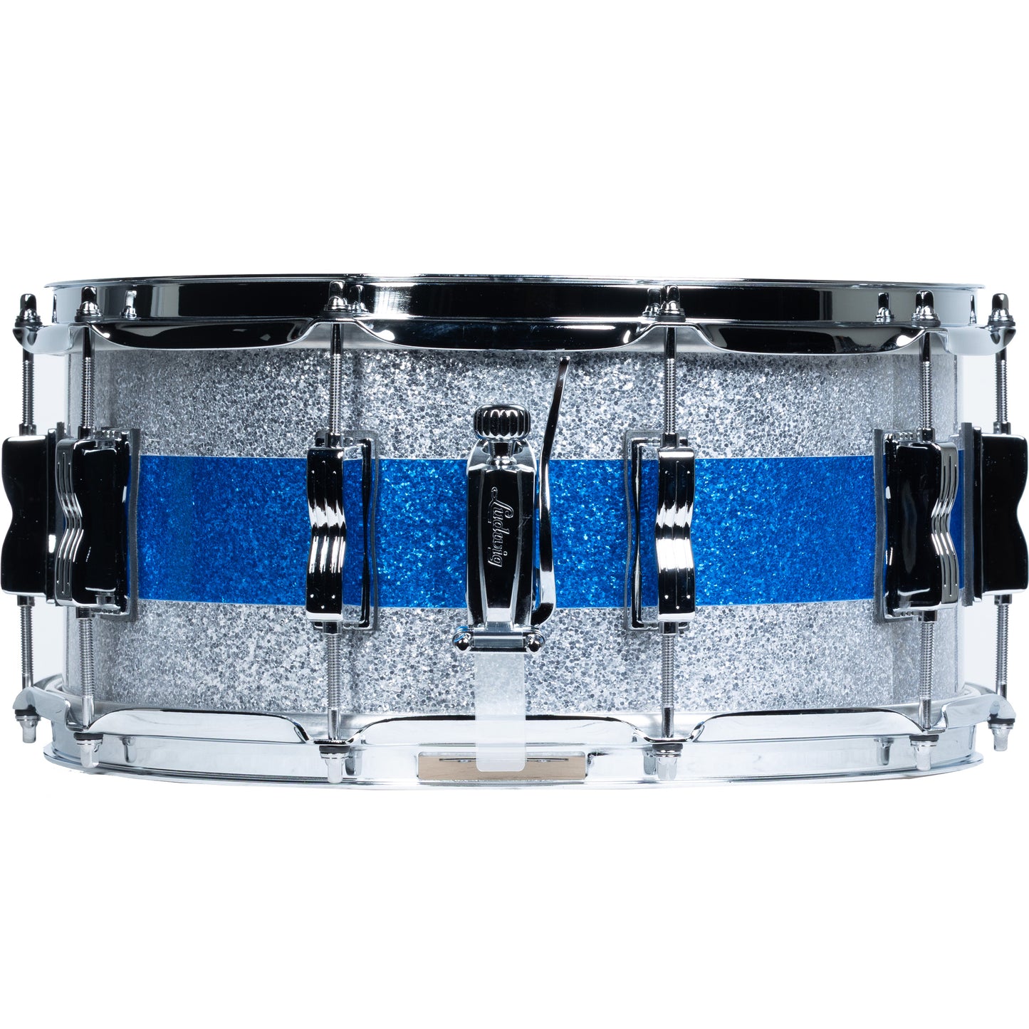 Ludwig Classic Maple 6.5x14 Snare Drum - Silver Blue Silver