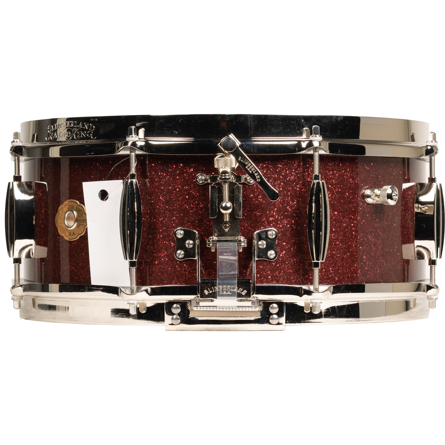Slingerland Radio King 5.5x14 Solid Maple Snare Drum - Maroon Glass