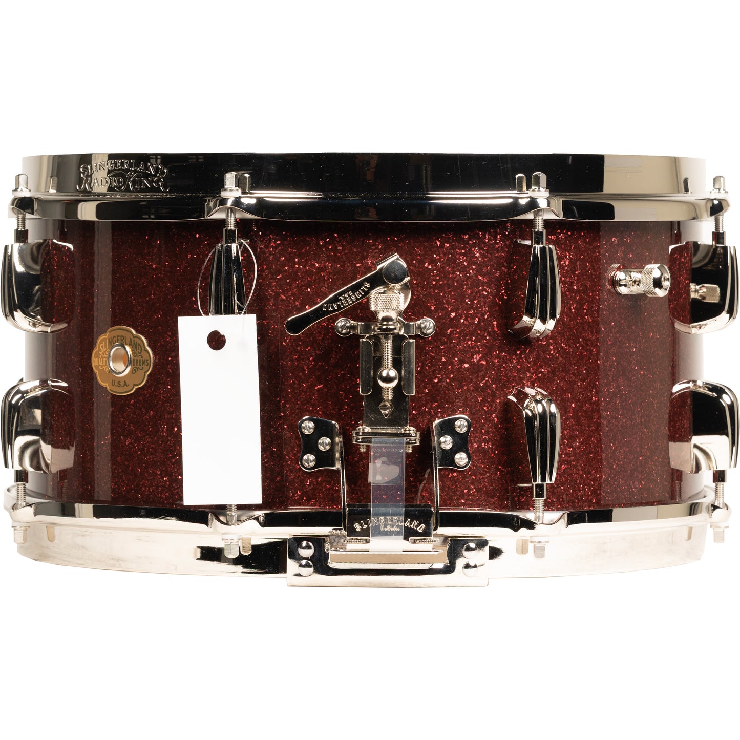 Slingerland Radio King 7x14 Solid Maple Snare Drum - Maroon Glass
