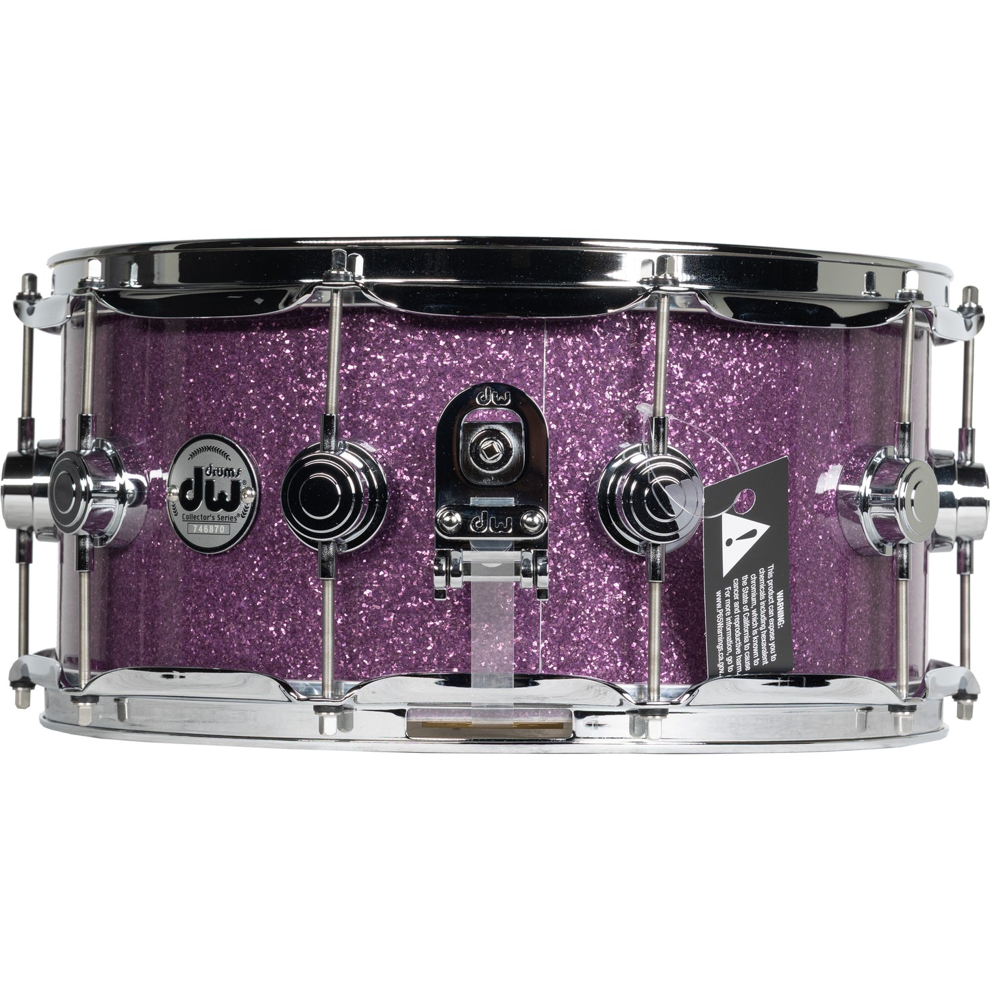 Drum Workshop Collectors Series Walnut 6.5x14 Snare Drum - Purple Glass