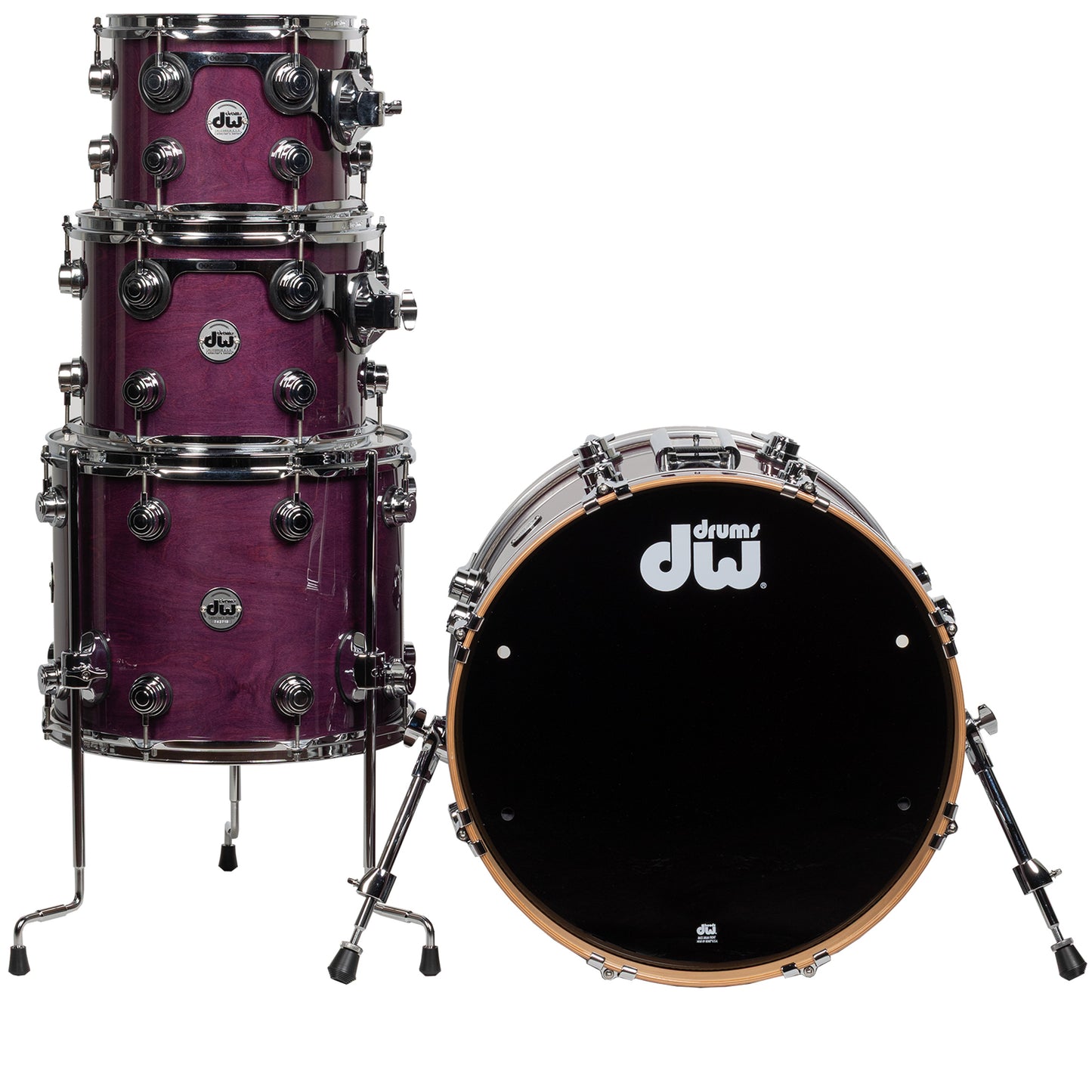 Drum Workshop Collectors Series 4-Piece Shell Kit - Purple Stain Lacquer