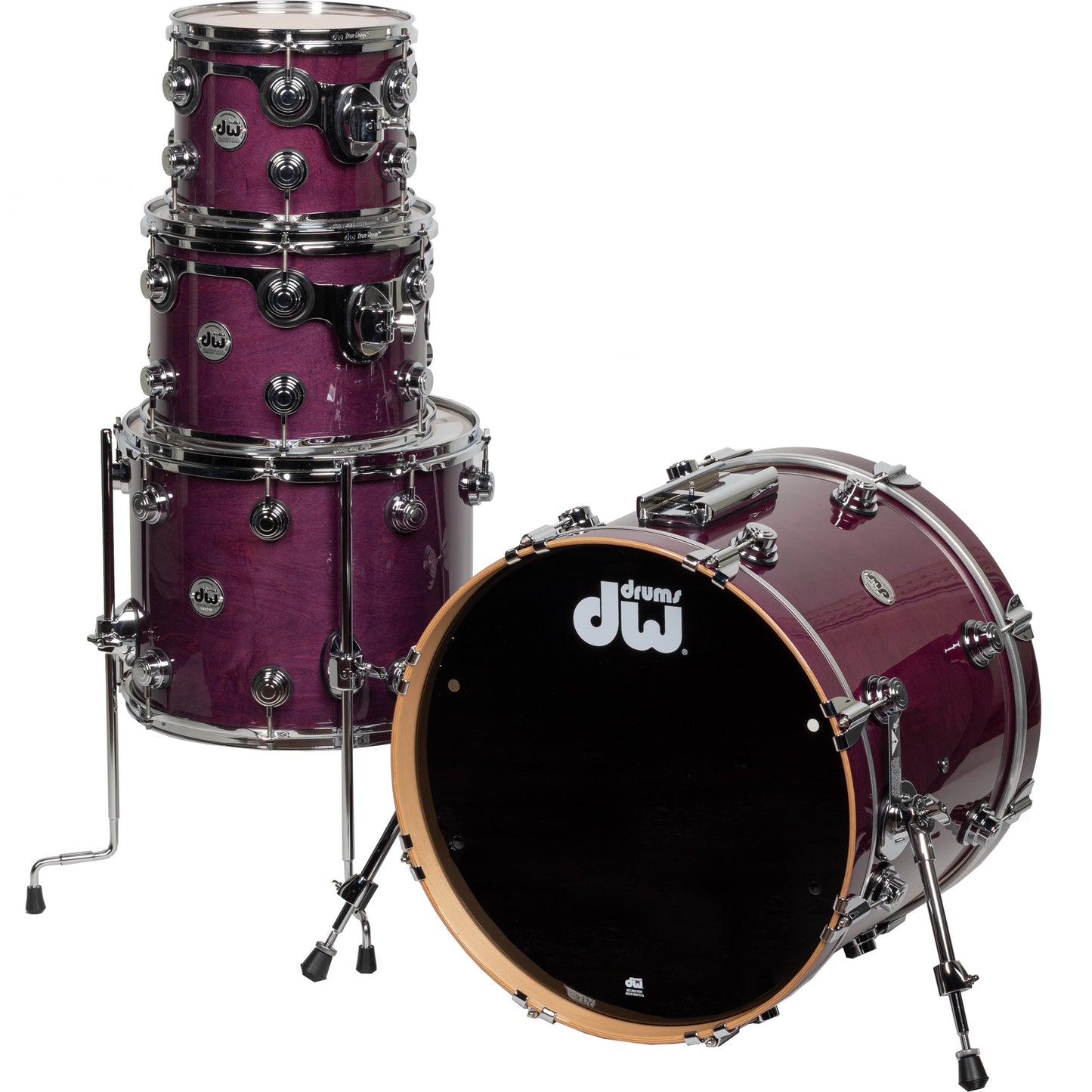 Drum Workshop Collectors Series 4-Piece Shell Kit - Purple Stain Lacquer