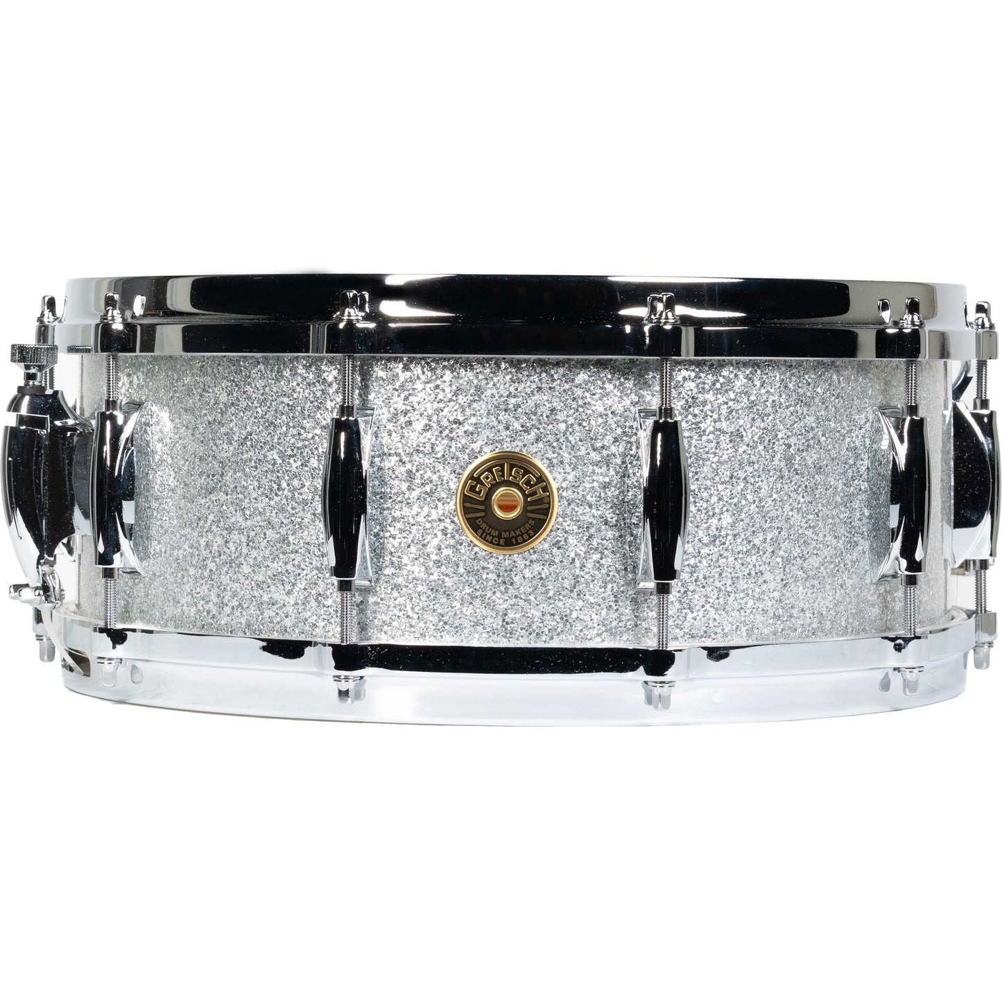 Gretsch USA Custom Ridgeland Series 5.5x14 Snare Drum - Silver Sparkle