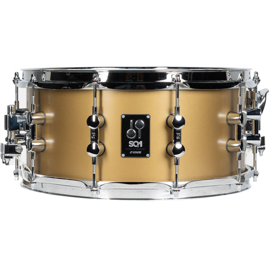 Sonor SQ-1 6.5x14 Snare Drum - Satin Gold Metallic