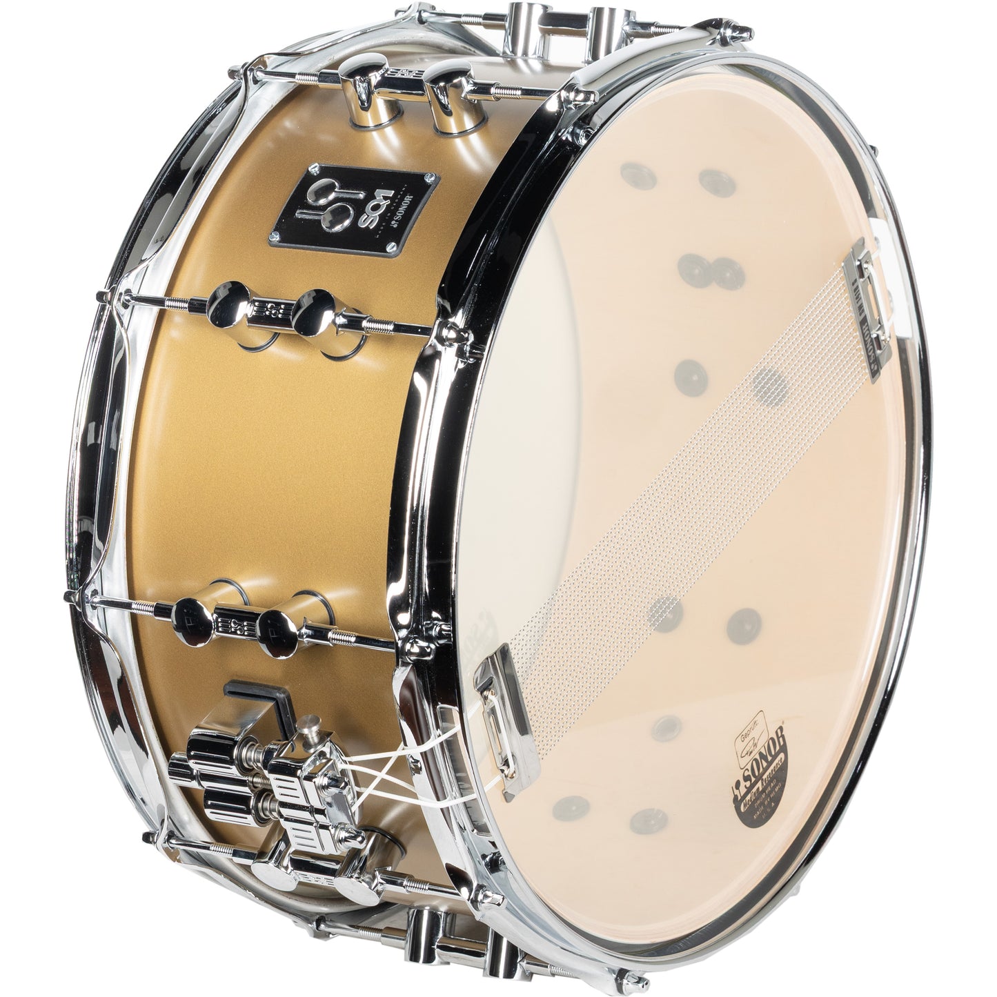 Sonor SQ-1 6.5x14 Snare Drum - Satin Gold Metallic