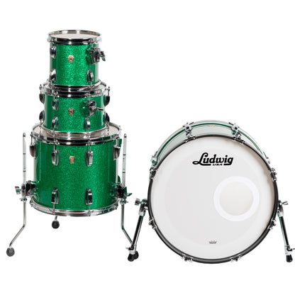 Ludwig Classic Maple 4-Piece Shell Kit - Green Sparkle