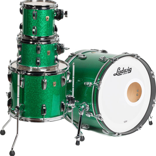 Ludwig Classic Maple 4-Piece Shell Kit - Green Sparkle