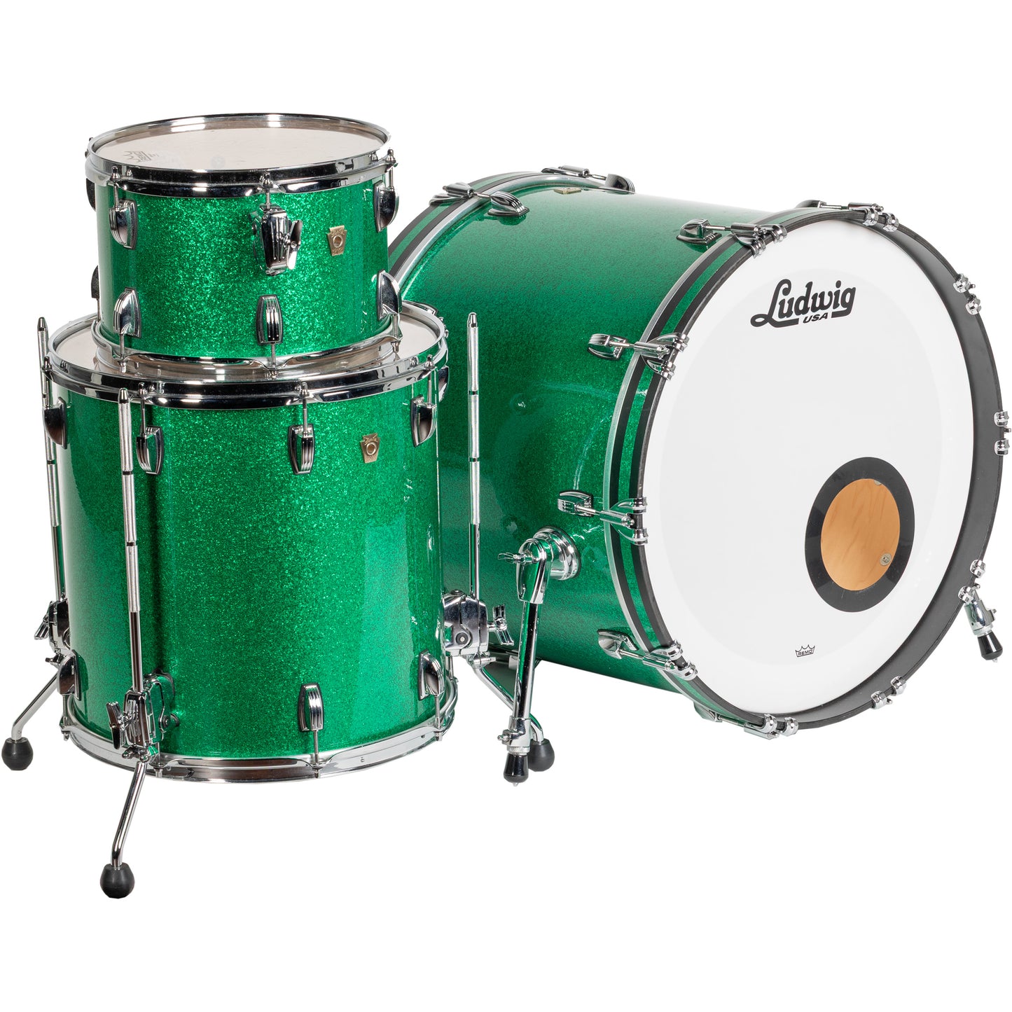 Ludwig Classic Maple 3-Piece Shell Kit - Green Sparkle