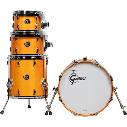 Gretsch USA Custom 4-Piece Shell Kit - Satin Sun Amber