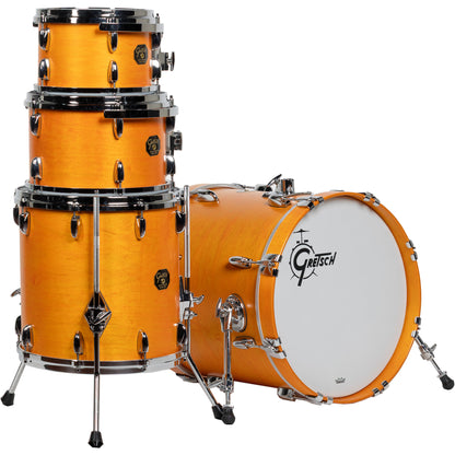 Gretsch USA Custom 4-Piece Shell Kit - Satin Sun Amber