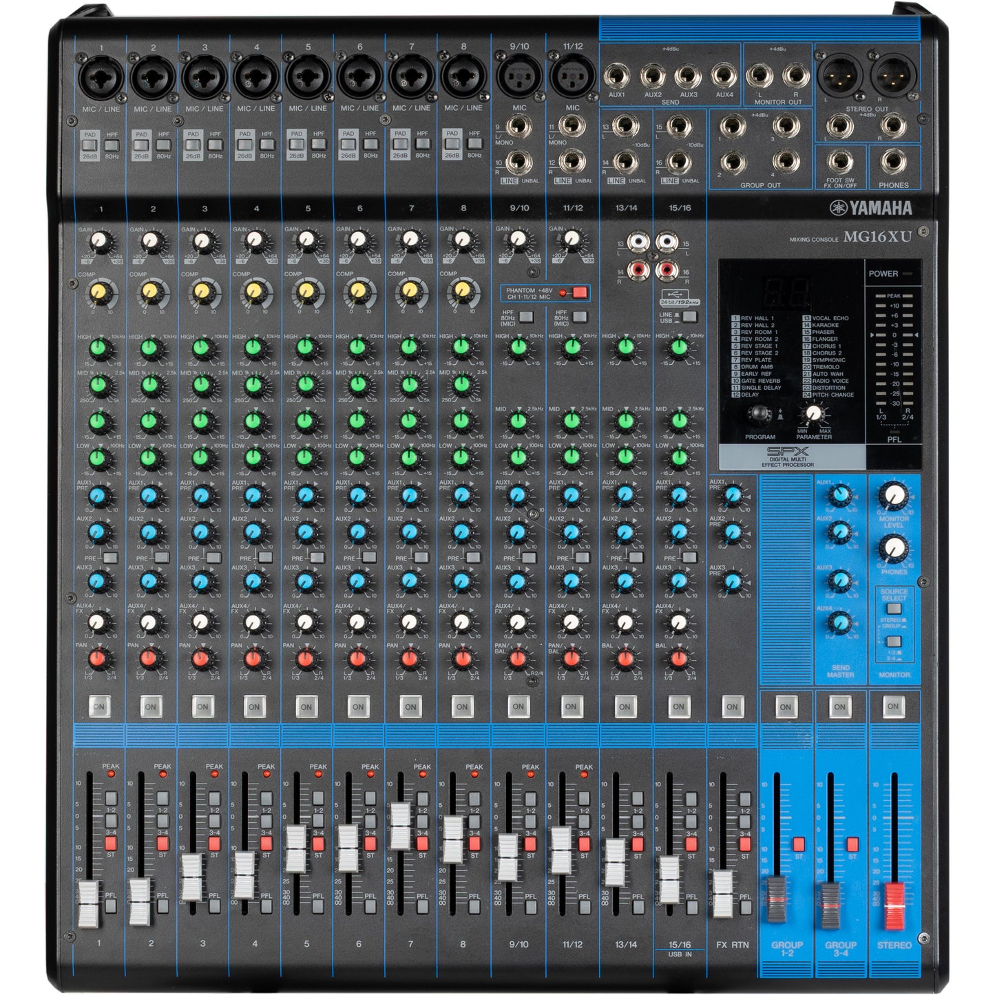 Yamaha MG16XU 16-Channel Mixer with Gator Bag