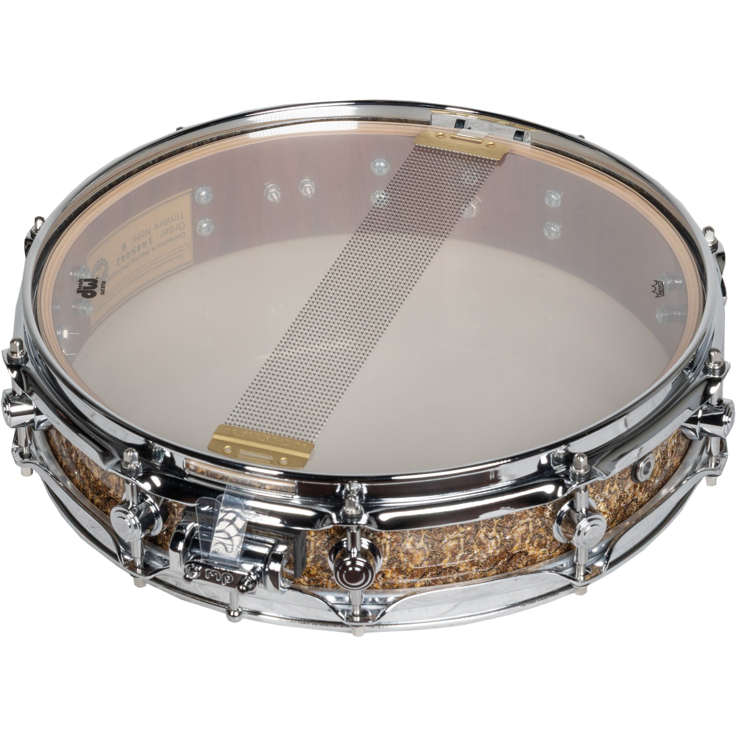Drum Workshop Collectors Series 3.14x14 Pi Snare Drum - Gold Boa