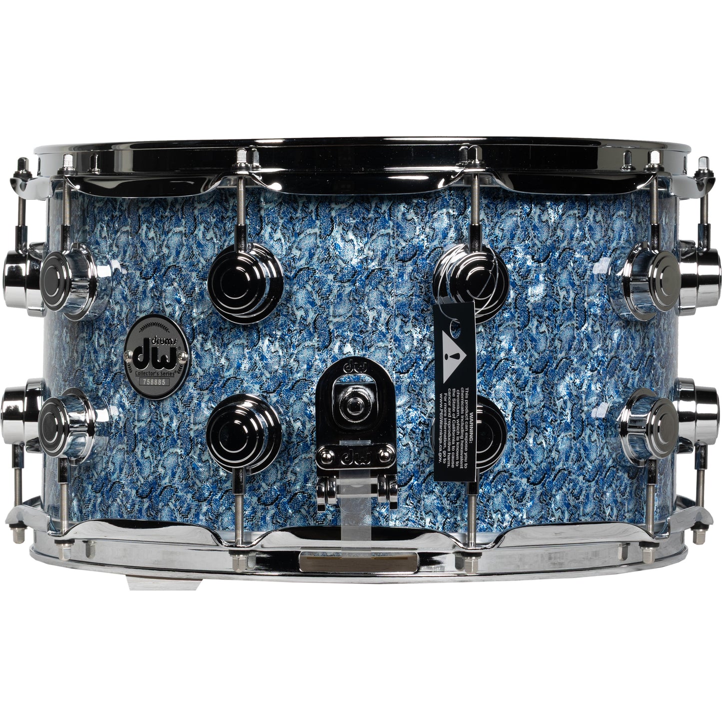 Drum Workshop Collectors Series 8x14 Snare Drum - Blue Boa