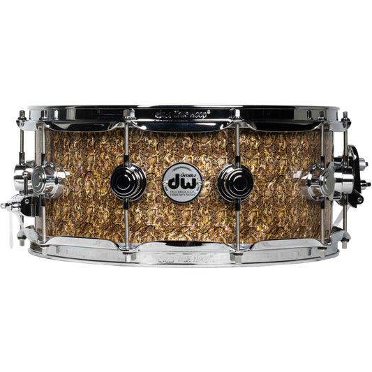 Drum Workshop Collectors Series 6x14 Snare Drum - Gold Boa