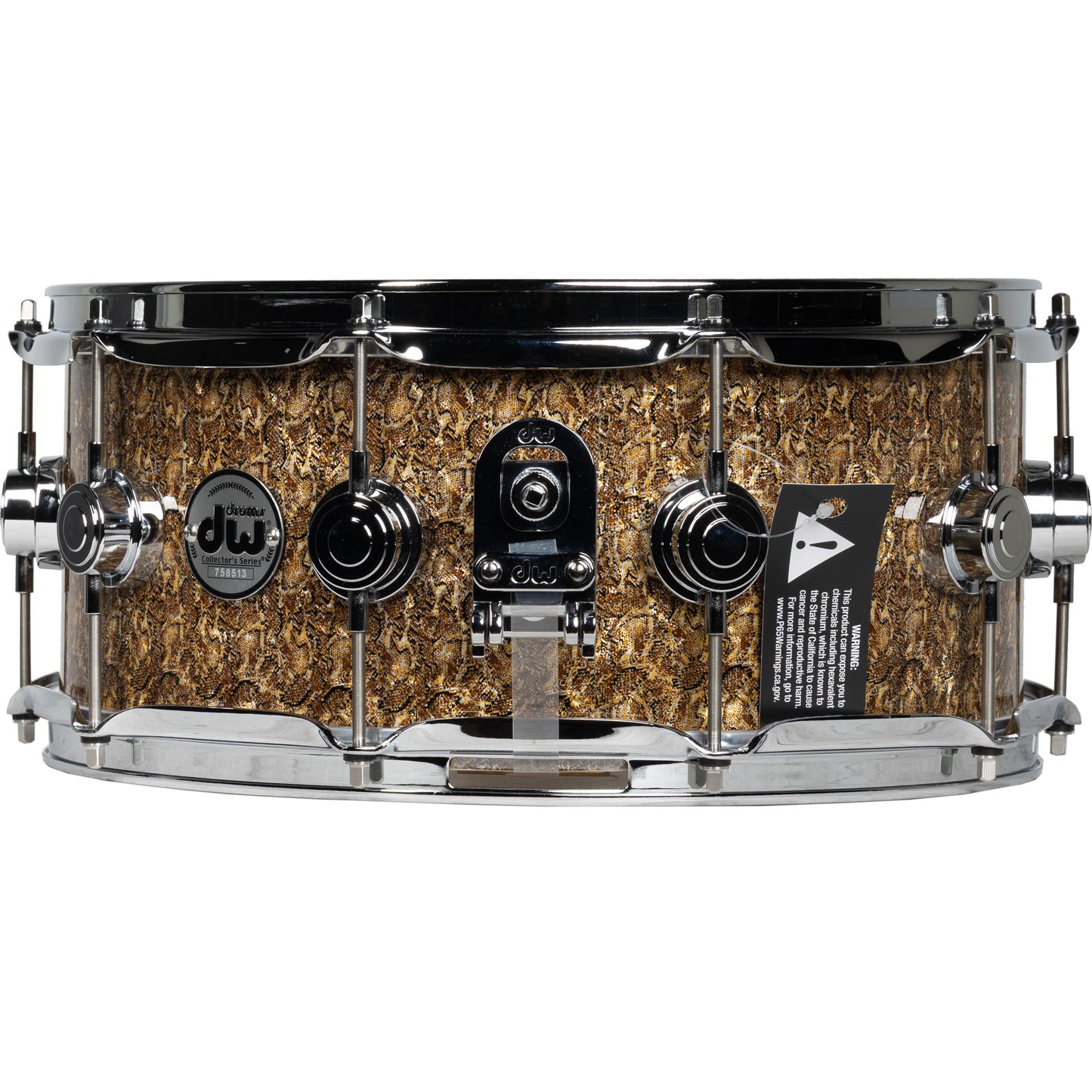 Drum Workshop Collectors Series 6x14 Snare Drum - Gold Boa