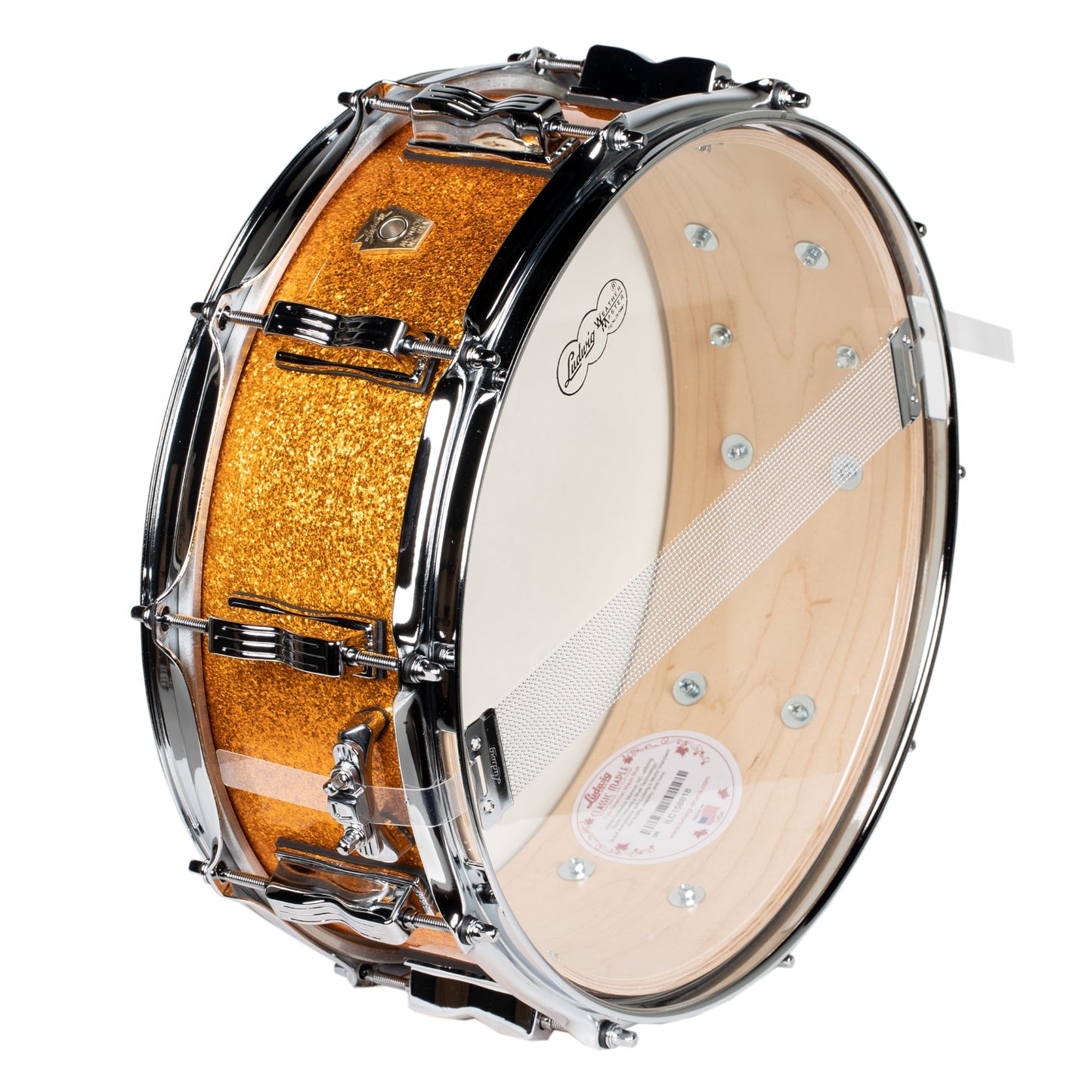 Ludwig Classic Maple 5x14 Snare Drum - Gold Sparkle