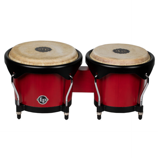 Latin Percussion LP601NY-RW City Series Bongos -Alto Music Exclusive Satin Red w/ Black Hardware
