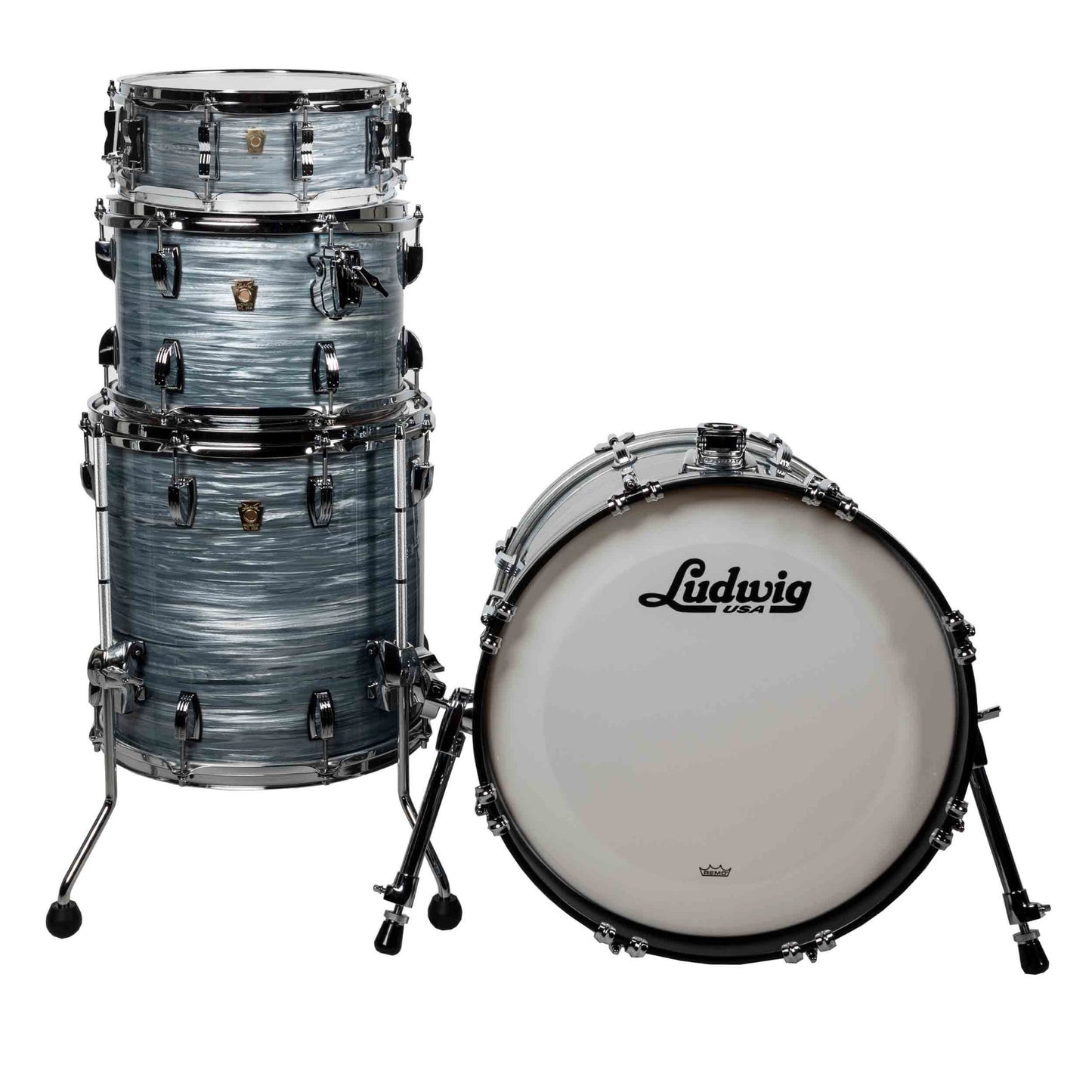 Ludwig Classic Maple 4-Piece Jazzette Kit - Vintage Blue Oyster