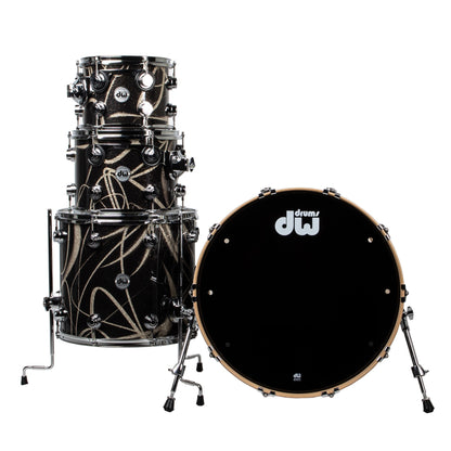 Drum Workshop Collectors Series 4-Piece Drum Kit - Smoke Glass Contrails