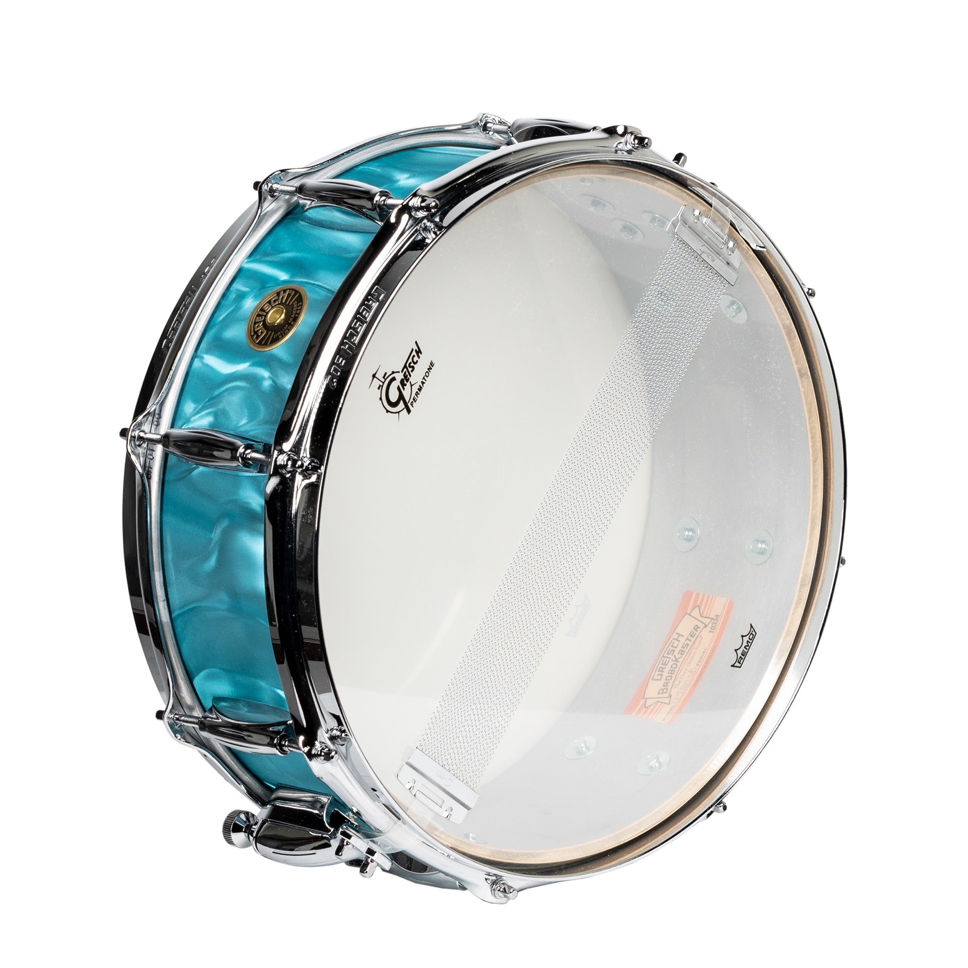 Gretsch Broadkaster Series 5x14 Snare Drum - Aqua Satin Flame