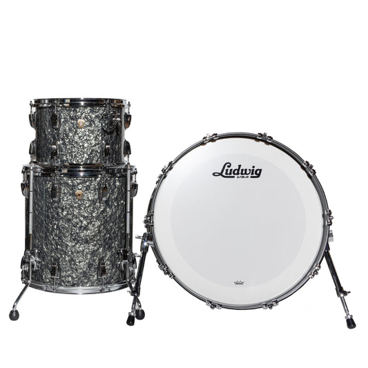 Ludwig Classic Maple 3-Piece Fab Drum Kit - Black Pearl - AIMM Exclusive