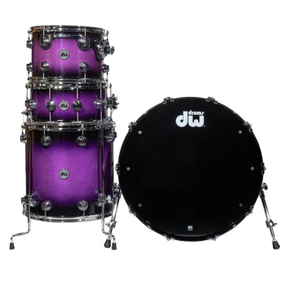 Drum Workshop Collectors Series 4-Piece Shell Kit - Ultra Violet Duco to Black