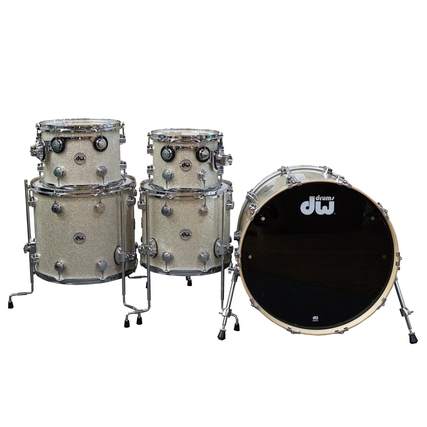 Drum Workshop Collectors Series 333 Shell 4-Piece Shell Kit - Nickel Sparkle