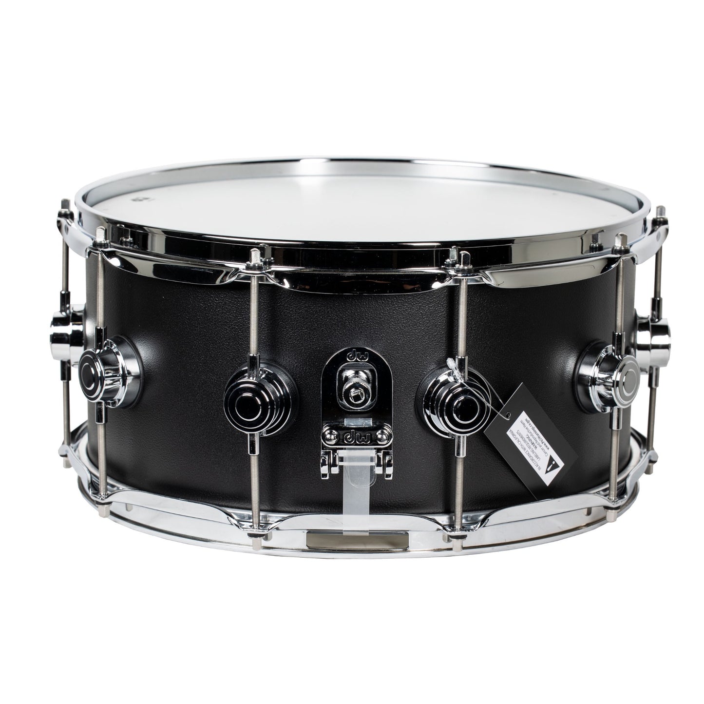 Drum Workshop Prototype 1mm Brass 6.5x14 Snare Drum - Black Powder Coa ...