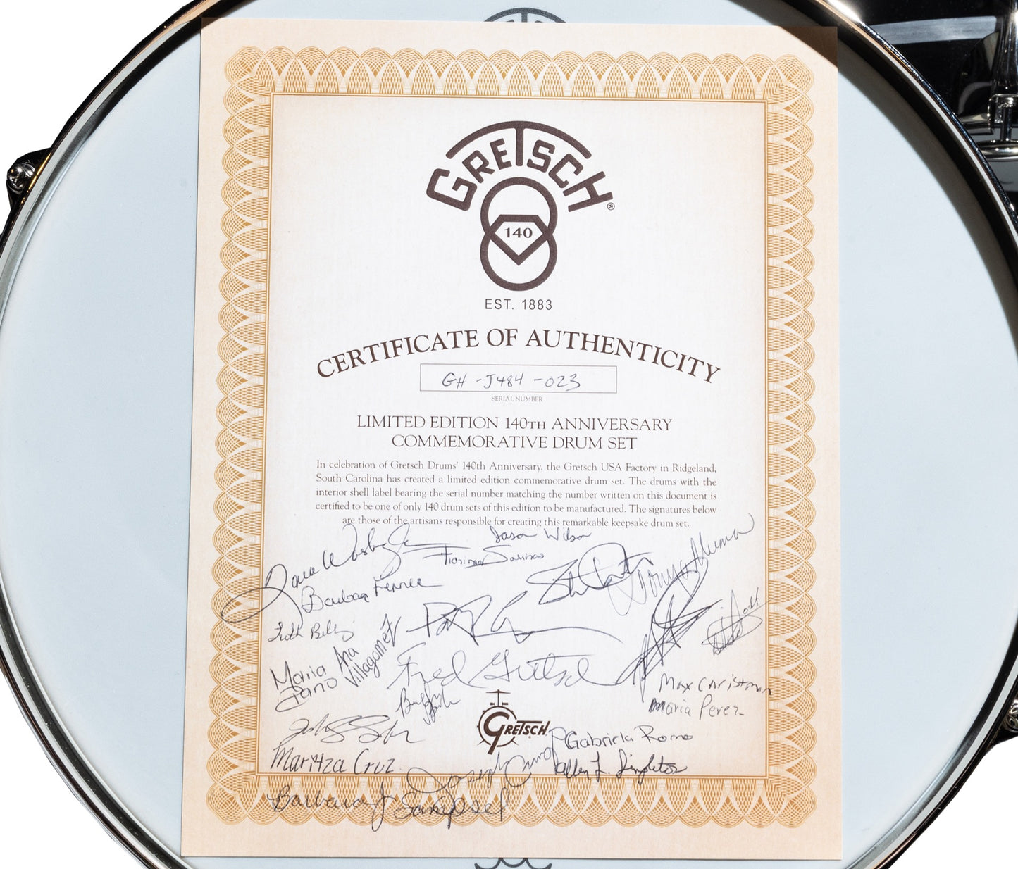 Gretsch Limited Edition 140th Anniversary 4-Piece Shell Kit - Ebony Stardust