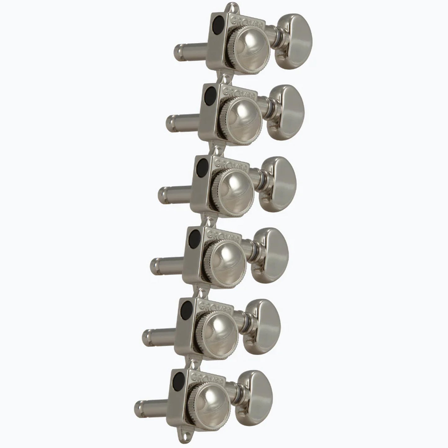All Parts Grover Roto-Grip 505F Series 6L Tuners, Nickel- Set of 6 pcs