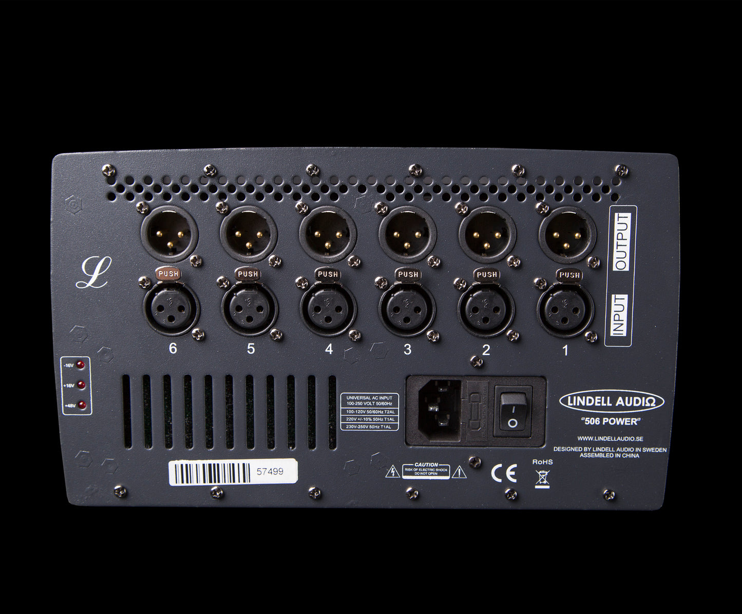 Lindell Audio 506 Power 6 Slot 500-Series Power Supply