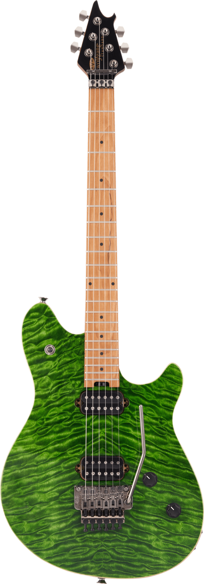 EVH Wolfgang Standard QM Electric Guitar Baked Maple Fingerboard, Transparent Green