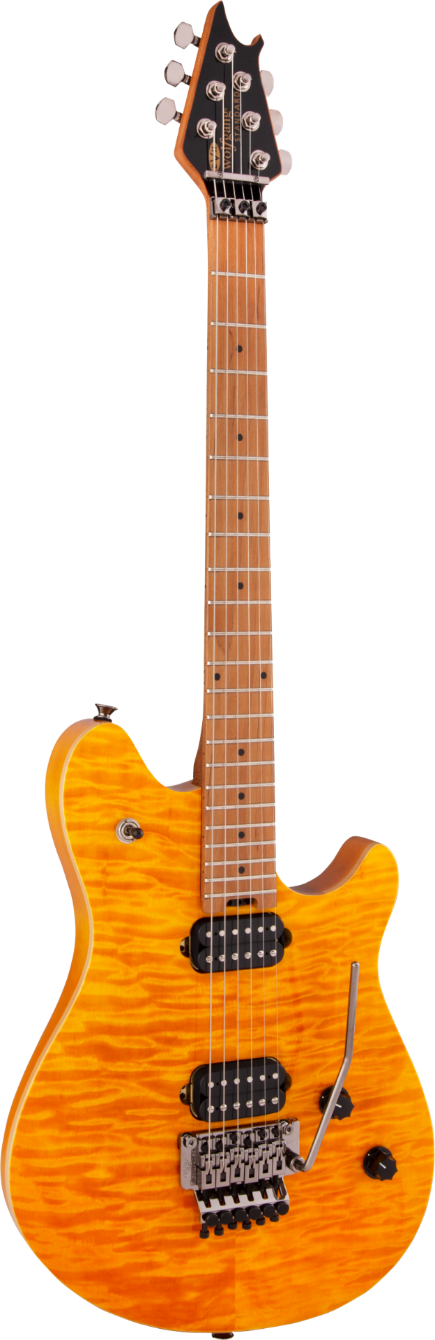 EVH Wolfgang® WG Standard QM Electric Guitar, Transparent Amber
