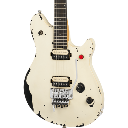 EVH Limited Edition Wolfgang Special Striped Series Guitar - Distressed Ivory