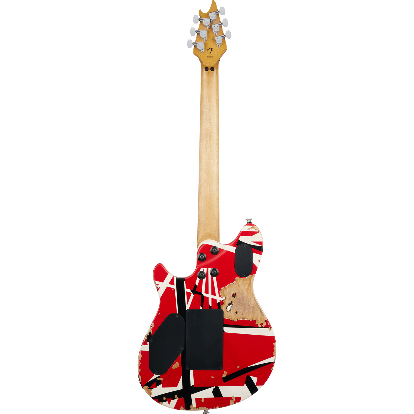 EVH Limited Edition Wolfgang Special Striped Series Electric Guitar - Red, Black, and White, Aged