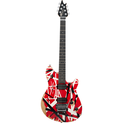 EVH Limited Edition Wolfgang Special Striped Series Electric Guitar - Red, Black, and White, Aged